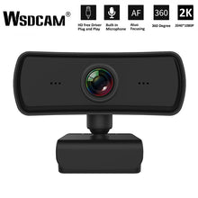 Load image into Gallery viewer, 2K 2040*1080P Webcam HD Computer PC WebCamera with Microphone Rotatable Cameras for Live Broadcast Video Calling Conference Work
